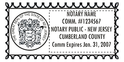 New Jersey Deluxe Notary Stamp New Jersey Deluxe Notary stamp 37.41